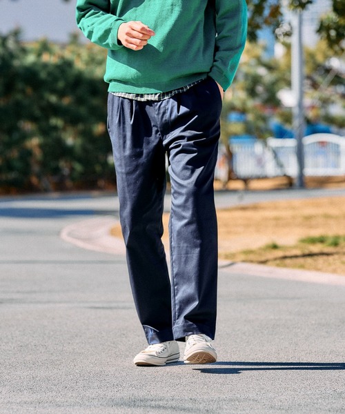 FOUND GOOD（ファウンドグッド）の「2タックチノパンツ（その他パンツ・メンズ・ネイビー/ベージュ/グレー系・S/M/L/XL）」の3枚目の写真