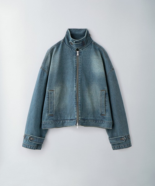 セール】【Ruelle】Denim Jacket with Faux Fur Collar / ブラスト