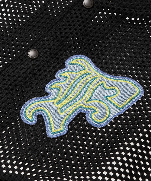 FACETASM(ファセッタズム)の「MESH STADIUM JACKET(スタジャン・メンズ・ブラック/カーキ・4)」の4枚目の写真