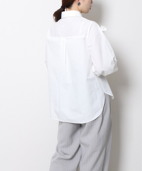 Re.Verofonna(ヴェロフォンナ)の「アシメリボンモチーフブラウス(シャツ/ブラウス・レディース・ブラック系その他/ブラック/ホワイト・MEDIUM)」の5枚目の写真