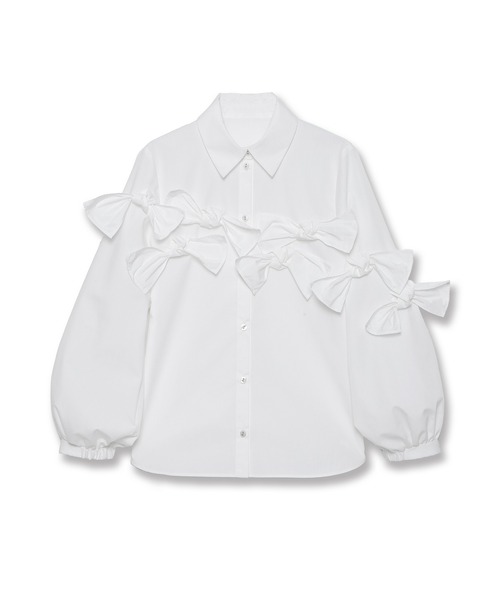 Re.Verofonna(ヴェロフォンナ)の「アシメリボンモチーフブラウス(シャツ/ブラウス・レディース・ブラック系その他/ブラック/ホワイト・MEDIUM)」の12枚目の写真
