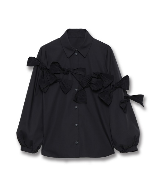 Re.Verofonna(ヴェロフォンナ)の「アシメリボンモチーフブラウス(シャツ/ブラウス・レディース・ブラック系その他/ブラック/ホワイト・MEDIUM)」の13枚目の写真