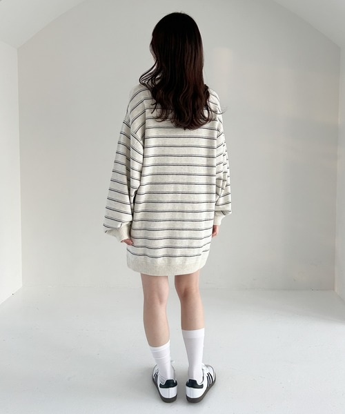 セール】ラガーZIPニットミニワンピース 322848（ワンピース