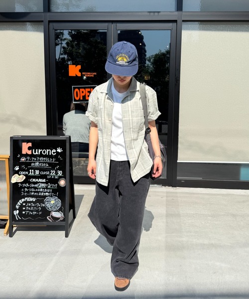 INTER FACTORY（インターファクトリー）の「あいり-SNAP WIDE CARGO DENIM/スナップワイドカーゴデニム made by inter factory（デニムパンツ・レディース・ブルー/ブラック・SMALL/MEDIUM）」の7枚目の写真