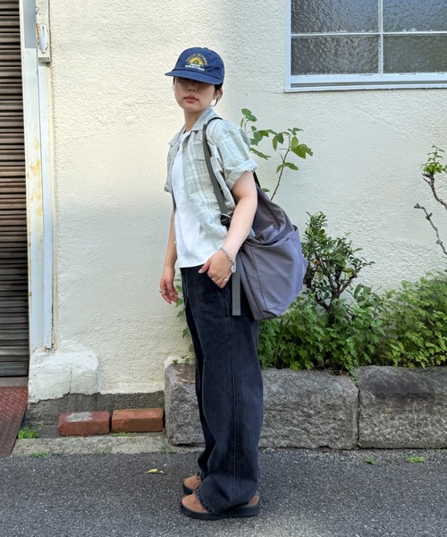 INTER FACTORY（インターファクトリー）の「あいり-SNAP WIDE CARGO DENIM/スナップワイドカーゴデニム made by inter factory（デニムパンツ・レディース・ブルー/ブラック・SMALL/MEDIUM）」の8枚目の写真