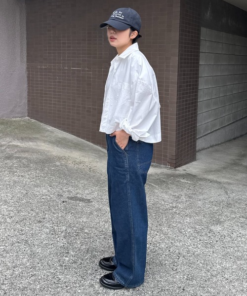 INTER FACTORY（インターファクトリー）の「あいり-SNAP WIDE CARGO DENIM/スナップワイドカーゴデニム made by inter factory（デニムパンツ・レディース・ブルー/ブラック・SMALL/MEDIUM）」の20枚目の写真