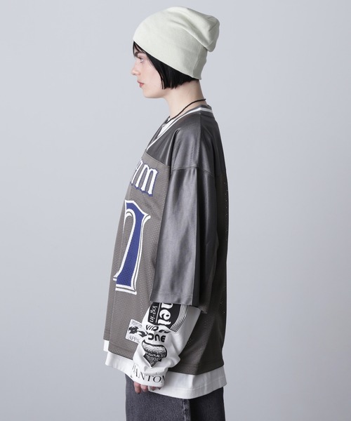(OKIRAKU×ROSEBUD)メッシュフットボールT OKIRAKU×ROSE BUD/メッシュフットボールT – calif（カリフ）公式