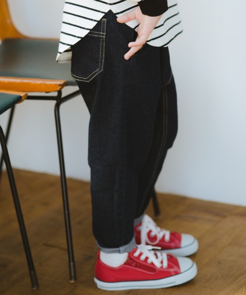 BRANSHES(ブランシェス)の「ガーデナーテーパードデニムパンツ(デニムパンツ・キッズ・ネイビー/グレー/ブルー/カラフル・90/100/110/120/80/130/140/150/160)」の20枚目の写真