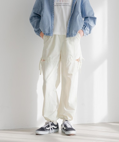 GLOBAL WORK（グローバルワーク）の「DRY/スリットデザインパンツ/292234（その他パンツ・キッズ・チャコール/オフホワイト・130cm/140cm/150cm/160cm）」の7枚目の写真