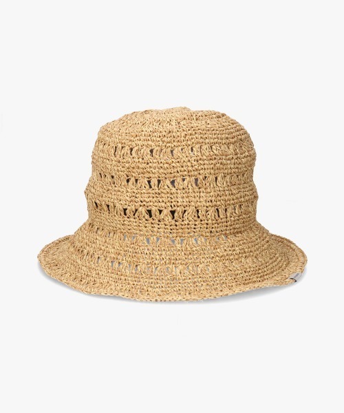 OVERRIDE(オーバーライド)の「OVERRIDE W PAPER CROCHET SUN HAT / オーバーライド(ハット・レディース・ピンク/ネイビー/ベージュ・M/57.5cm)」の2枚目の写真