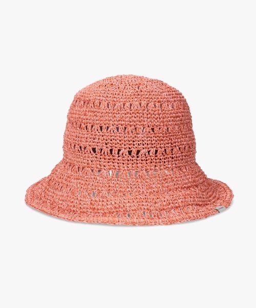 OVERRIDE(オーバーライド)の「OVERRIDE W PAPER CROCHET SUN HAT / オーバーライド(ハット・レディース・ピンク/ネイビー/ベージュ・M/57.5cm)」の1枚目の写真