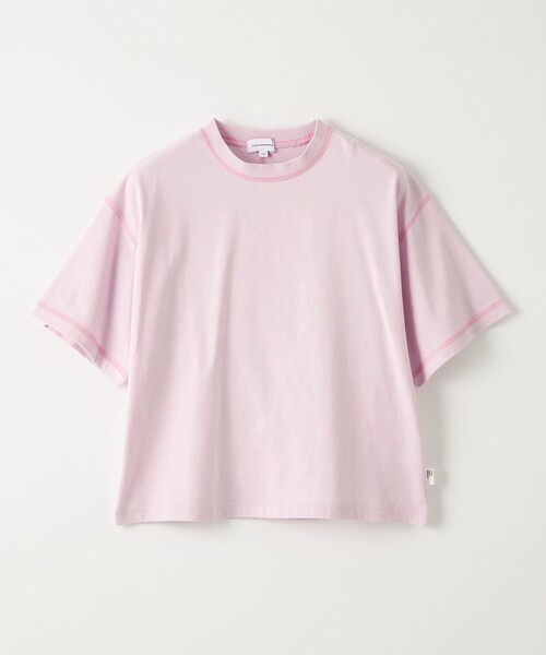 green label relaxing(グリーンレーベルリラクシング)の「【スタメンシリーズ】HC カラーステッチ Tシャツ / キッズ 100cm-160cm(Tシャツ/カットソー・キッズ・ブラック/オリーブ/ブラウン/コバルトブルー/ライラック/ライム・140cm/130cm/120cm/100cm/110cm/160cm/150cm)」の6枚目の写真