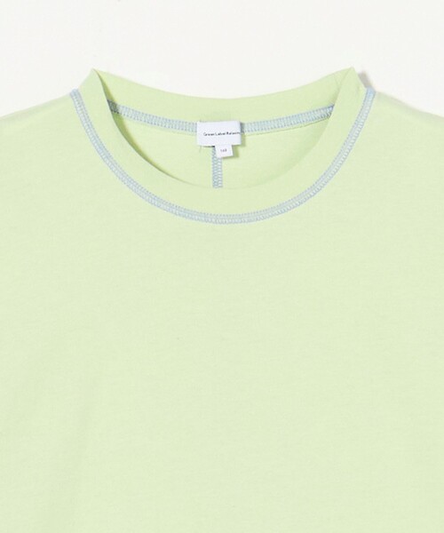 green label relaxing(グリーンレーベルリラクシング)の「【スタメンシリーズ】HC カラーステッチ Tシャツ / キッズ 100cm-160cm(Tシャツ/カットソー・キッズ・ブラック/オリーブ/ブラウン/コバルトブルー/ライラック/ライム・140cm/130cm/120cm/100cm/110cm/160cm/150cm)」の10枚目の写真