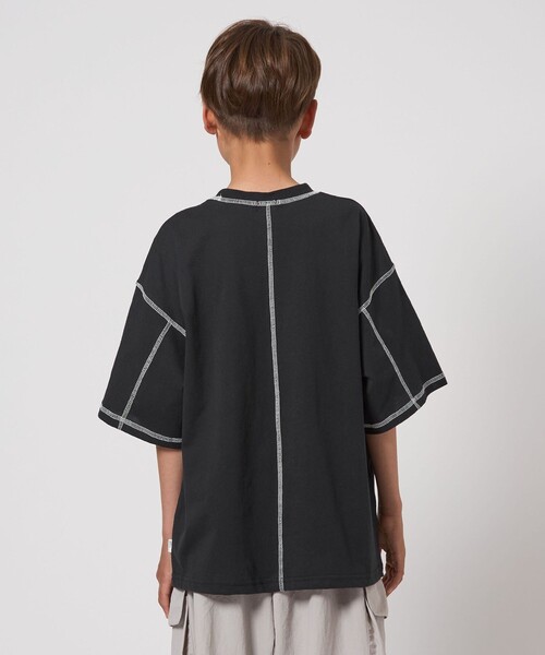 green label relaxing(グリーンレーベルリラクシング)の「【スタメンシリーズ】HC カラーステッチ Tシャツ / キッズ 100cm-160cm(Tシャツ/カットソー・キッズ・ブラック/オリーブ/ブラウン/コバルトブルー/ライラック/ライム・140cm/130cm/120cm/100cm/110cm/160cm/150cm)」の20枚目の写真