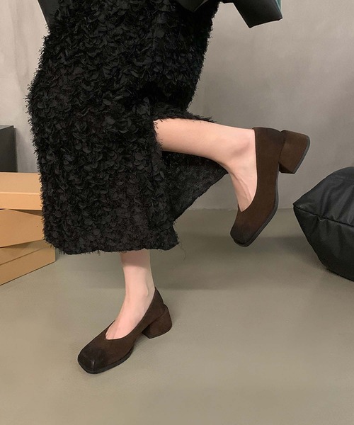 shoes365（シューズスリーシックスファイヴ）の「[SHOES 365] スエードパンプス（パンプス・レディース・ブラック/ブラウン/ベージュ・24.5cm/24.0cm/23.5cm/23.0cm/22.5cm）」の3枚目の写真