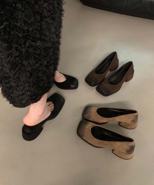 shoes365（シューズスリーシックスファイヴ）の「[SHOES 365] スエードパンプス（パンプス・レディース・ブラック/ブラウン/ベージュ・24.5cm/24.0cm/23.5cm/23.0cm/22.5cm）」の5枚目の写真