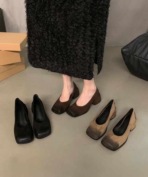 shoes365（シューズスリーシックスファイヴ）の「[SHOES 365] スエードパンプス（パンプス・レディース・ブラック/ブラウン/ベージュ・24.5cm/24.0cm/23.5cm/23.0cm/22.5cm）」の6枚目の写真