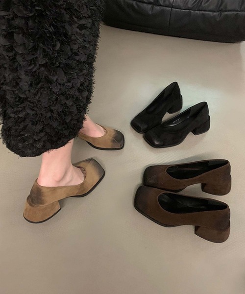 shoes365（シューズスリーシックスファイヴ）の「[SHOES 365] スエードパンプス（パンプス・レディース・ブラック/ブラウン/ベージュ・24.5cm/24.0cm/23.5cm/23.0cm/22.5cm）」の7枚目の写真