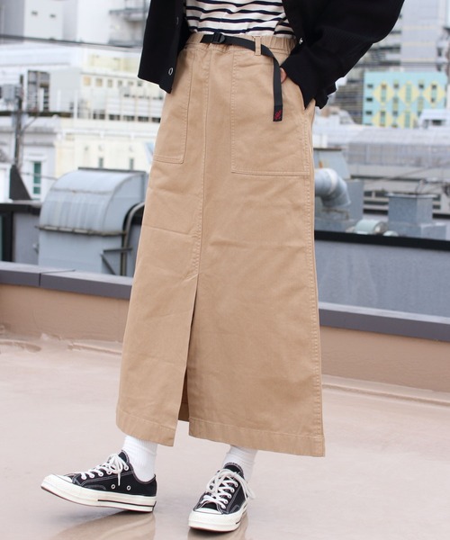 Gramicci（グラミチ）の「GRAMICCI/グラミチ　ロングベイカースカート　LONG BAKER SKIRT　G3SW-SK069（スカート・レディース・ベージュ/サンドグレー/グリーン・M）」の8枚目の写真
