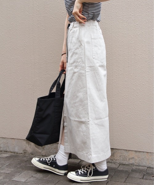Gramicci（グラミチ）の「GRAMICCI/グラミチ　ロングベイカースカート　LONG BAKER SKIRT　G3SW-SK069（スカート・レディース・ベージュ/サンドグレー/グリーン・M）」の10枚目の写真