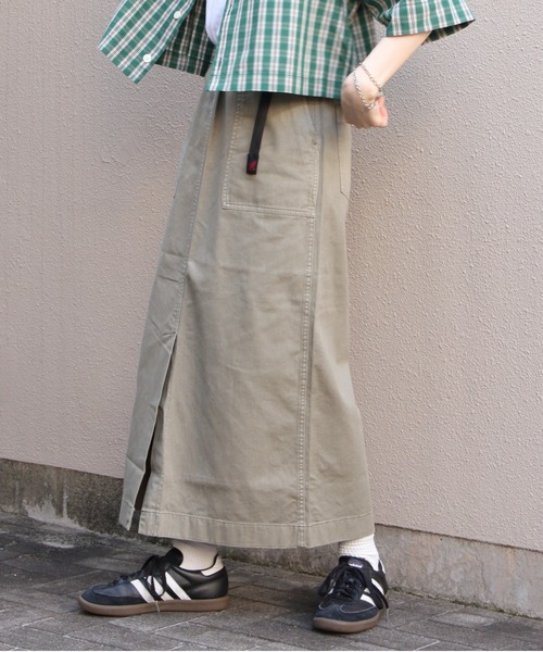 Gramicci（グラミチ）の「GRAMICCI/グラミチ　ロングベイカースカート　LONG BAKER SKIRT　G3SW-SK069（スカート・レディース・ベージュ/サンドグレー/グリーン・M）」の19枚目の写真