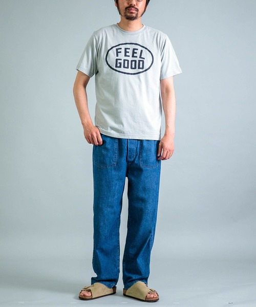 OMNIGOD（オムニゴッド）の「[OMNIGOD mens / オムニゴッド] 30/1天竺 ショートスリーブTシャツ（Tシャツ/カットソー・メンズ・ライトイエロー/ネイビー/ホワイト/ライトグレー・2/3/4）」の6枚目の写真