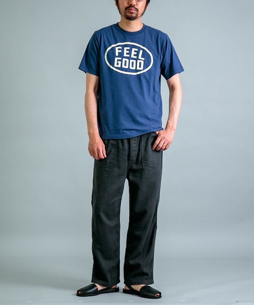 OMNIGOD（オムニゴッド）の「[OMNIGOD mens / オムニゴッド] 30/1天竺 ショートスリーブTシャツ（Tシャツ/カットソー・メンズ・ライトイエロー/ネイビー/ホワイト/ライトグレー・2/3/4）」の20枚目の写真