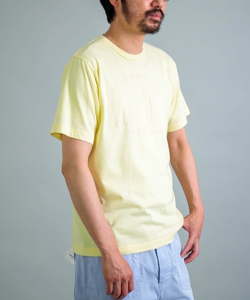 OMNIGOD（オムニゴッド）の「[OMNIGOD mens / オムニゴッド] 30/1天竺 ショートスリーブTシャツ（Tシャツ/カットソー・メンズ・ライトイエロー/ネイビー/ホワイト/ライトグレー・2/3/4）」の7枚目の写真