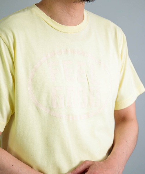 OMNIGOD（オムニゴッド）の「[OMNIGOD mens / オムニゴッド] 30/1天竺 ショートスリーブTシャツ（Tシャツ/カットソー・メンズ・ライトイエロー/ネイビー/ホワイト/ライトグレー・2/3/4）」の9枚目の写真