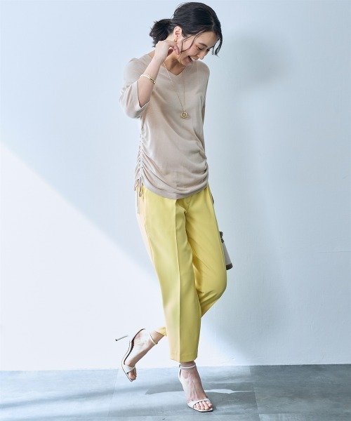 SMILE LAND（スマイルランド）の「ドロストシアーニットプルオーバー＜大きいサイズ有＞【OtonaSMILE】（ニット/セーター・レディース・ブラック/ベージュ・5L/4L/3L/LL/L/M）」の20枚目の写真