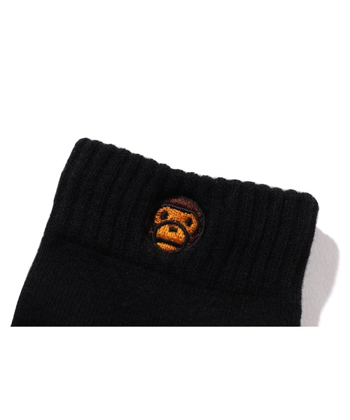 A BATHING APE（アベイシングエイプ）の「BABY MILO ONE POINT SOCKS（ソックス/靴下・キッズ・サックスブルー/ブラック/ピンク/ホワイト・LARGE/SMALL/MEDIUM）」の6枚目の写真
