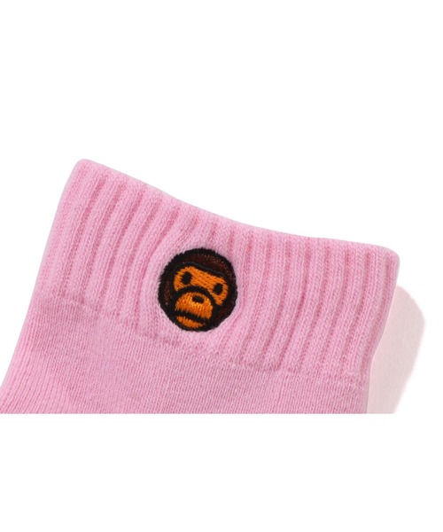 A BATHING APE（アベイシングエイプ）の「BABY MILO ONE POINT SOCKS（ソックス/靴下・キッズ・サックスブルー/ブラック/ピンク/ホワイト・LARGE/SMALL/MEDIUM）」の8枚目の写真