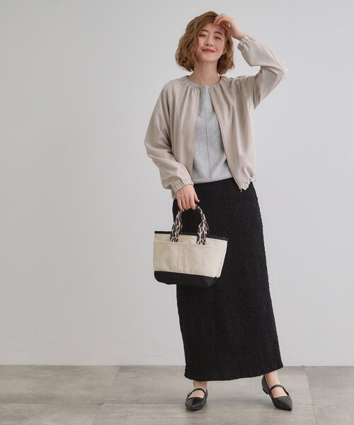 grove（グローブ）の「ハンドルアソートキャンバス2WAYトート（トートバッグ・レディース・アイボリー系6/ベージュ系その他6/ブラック系4/ブラック系6・00）」の11枚目の写真