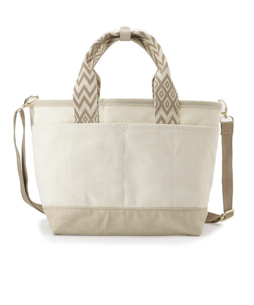 grove（グローブ）の「ハンドルアソートキャンバス2WAYトート（トートバッグ・レディース・アイボリー系6/ベージュ系その他6/ブラック系4/ブラック系6・00）」の18枚目の写真