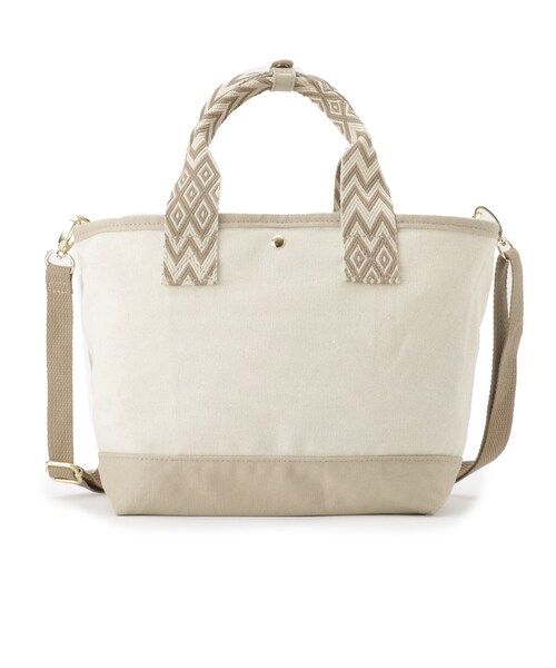 grove（グローブ）の「ハンドルアソートキャンバス2WAYトート（トートバッグ・レディース・アイボリー系6/ベージュ系その他6/ブラック系4/ブラック系6・00）」の20枚目の写真