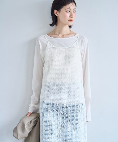 White maison　日本製ビンテージワンピース　カナダワンピース 新品タグ付き】RADIATE THE LIFE DRESS レースワンピース 日本製