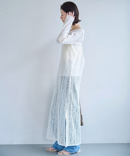 meilmada(メイルマダ)の「コード刺繍レースキャミワンピース(ワンピース・レディース・アイボリー・FREE)」の3枚目の写真