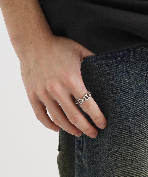 tk.TAKEO KIKUCHI（ティーケータケオキクチ）の「アソートチェーンリング（リング・メンズ・シルバー/シルバー系1・17/13）」の6枚目の写真