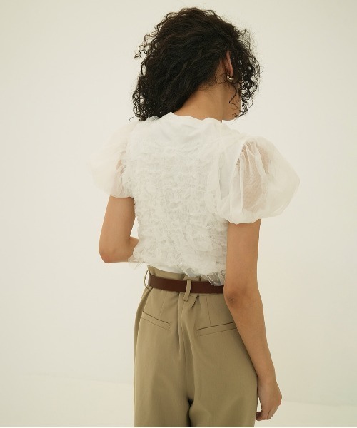 TULLE VEST LAYERED TOPS（その他トップス）｜CLANE（クラネ）の