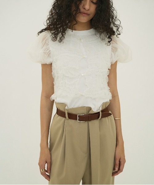 【新品タグ付】CLANE TULLE VEST LAYERED TOPS TULLE VEST LAYERED TOPS（その他トップス）｜CLANE（クラネ）の