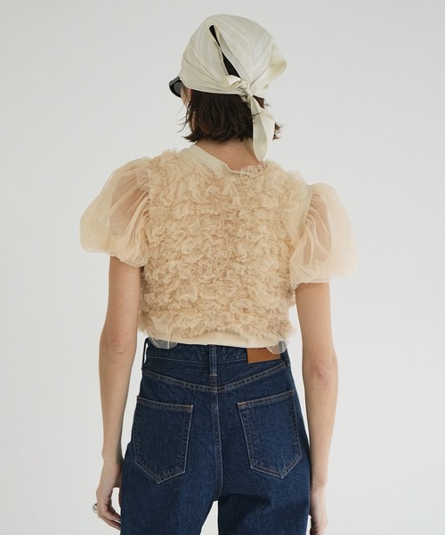 TULLE VEST LAYERED TOPS（その他トップス）｜CLANE（クラネ）の