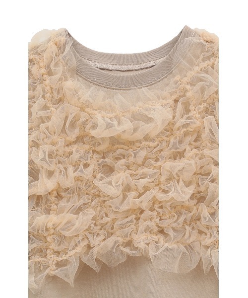 TULLE VEST LAYERED TOPS（その他トップス）｜CLANE（クラネ）の