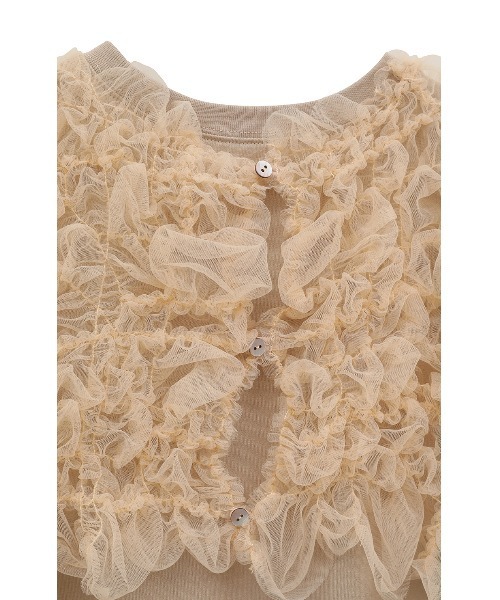 TULLE VEST LAYERED TOPS（その他トップス）｜CLANE（クラネ）の