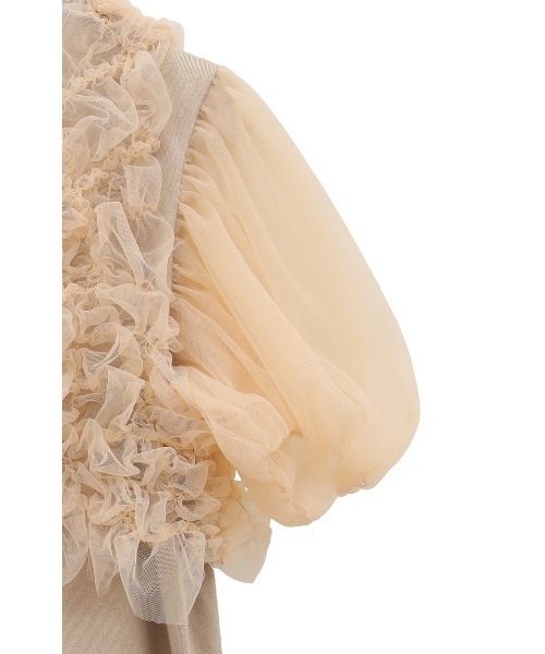 TULLE VEST LAYERED TOPS（その他トップス）｜CLANE（クラネ）の