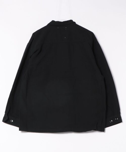 ZIP FIVE -White Line-(ジップファイブホワイトライン)の「【White Line】 COTTON CANVAS ユーティリティー ジャケット(カバーオール・メンズ・ブラック/ブラック系/オフホワイト・MEDIUM/LARGE/SMALL)」の4枚目の写真