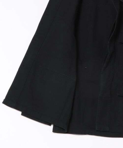 ZIP FIVE -White Line-(ジップファイブホワイトライン)の「【White Line】 COTTON CANVAS ユーティリティー ジャケット(カバーオール・メンズ・ブラック/ブラック系/オフホワイト・MEDIUM/LARGE/SMALL)」の5枚目の写真
