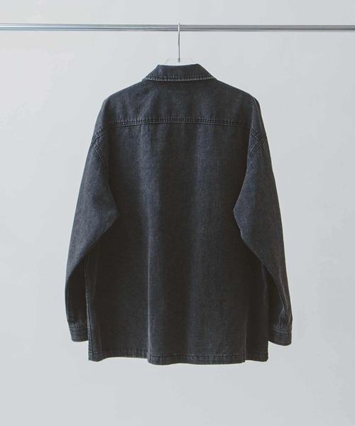 ZIP FIVE -White Line-(ジップファイブホワイトライン)の「【White Line】 COTTON CANVAS ユーティリティー ジャケット(カバーオール・メンズ・ブラック/ブラック系/オフホワイト・MEDIUM/LARGE/SMALL)」の14枚目の写真