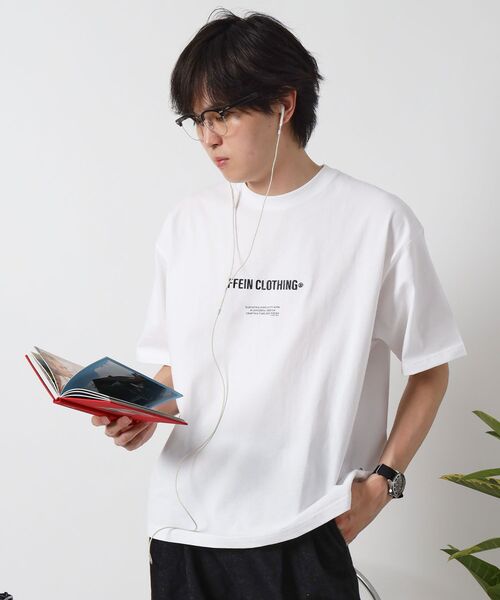 FFEIN（フェイン）の「【FFEIN（フェイン）】ワンポイントセンター刺繍ロゴTシャツ / Tシャツ クルーネック 半袖 刺繍（Tシャツ/カットソー・メンズ・ブラック/ホワイト/ブラウン/イエロー/ネイビー・SMALL/MEDIUM/LARGE）」の2枚目の写真