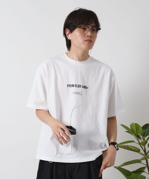 FFEIN（フェイン）の「【FFEIN（フェイン）】ワンポイントセンター刺繍ロゴTシャツ / Tシャツ クルーネック 半袖 刺繍（Tシャツ/カットソー・メンズ・ブラック/ホワイト/ブラウン/イエロー/ネイビー・SMALL/MEDIUM/LARGE）」の7枚目の写真