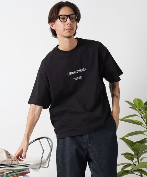 FFEIN（フェイン）】ワンポイントセンター刺繍ロゴTシャツ / T